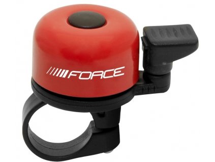 Zvonek na kolo FORCE mini Fe červený paličkový