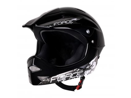 Cyklistická integrální přilba FORCE DOWNHILL černá S M 54 58 cm x