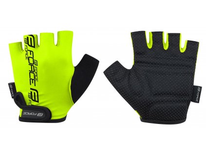Dětské cyklistické rukavice FORCE KID fluo