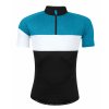 Cyklistický dres FORCE VIEW černo modro bílý