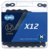 Řetěz na kolo KMC X12 BlackTech černý 12 rychlostní