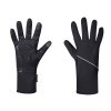 Cyklistické rukavice FORCE VISION softshell, jarní-podzimní černé