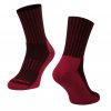 Cyklistické ponožky FORCE ARCTIC, bordó-červené