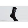 Cyklistické ponožky Specialized Merino Midweight Tall Logo Socks černé