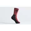 Cyklistické ponožky Specialized Primaloft® Lightweight Tall Logo Socks Maroon