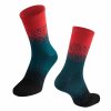 Cyklistické ponožky FORCE ETHOS červeno-zelené