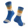 Cyklistické ponožky FORCE BLEND modro-zel.-žluté