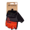Cyklistické rukavice FORCE FINE černo červené 1