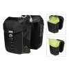 Dvojitá brašna na zadní nosič na kolo Basil Miles black lime,nepromokavá, 32 l