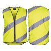 Bezpečnostní vesta Wowow Roadie žlutá, reflexní pruhy, zip