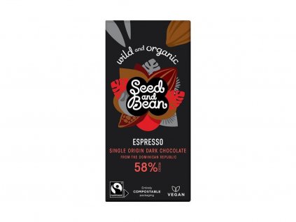 32876 8939 seed bean bio cokolada horka s mletou kavou 85g