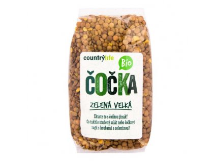 Čočka zelená velká Bio - 500g.