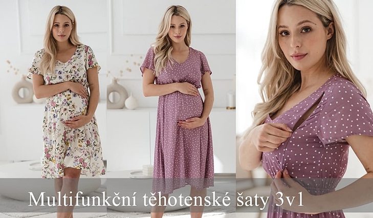 Těhotenské a kojící šaty Lovely
