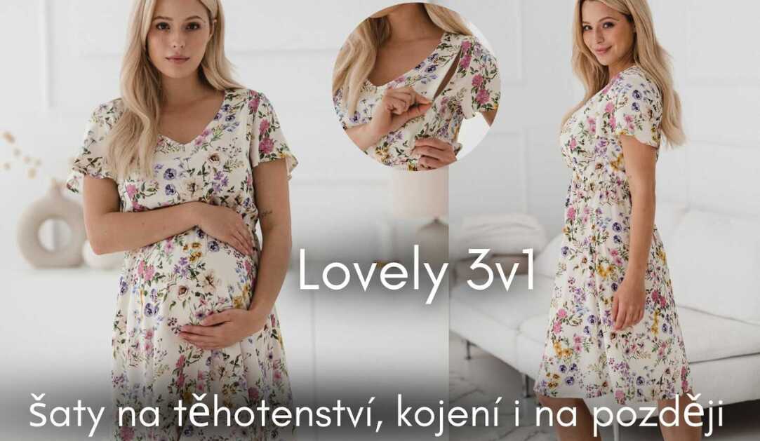 Těhotenské a kojící šaty Lovely