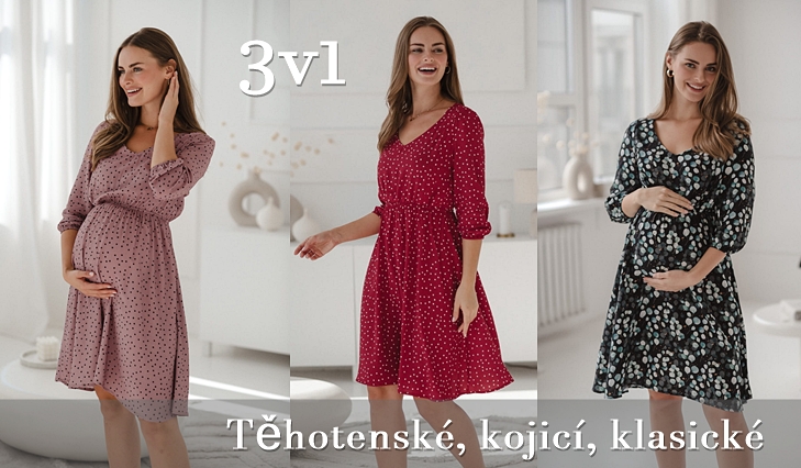 Těhotenské a kojící šaty Lovely