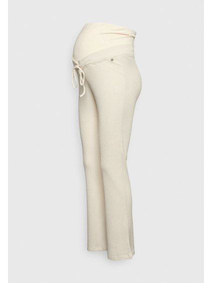 Žebrované těhotenské kalhoty Pants Lounge světle pískové (Velikost XL)