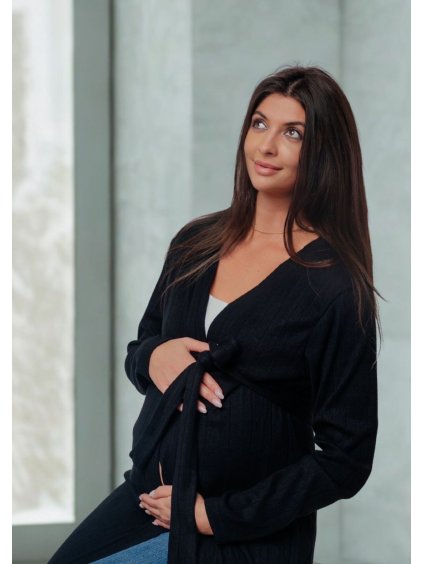 Těhotenský kardigan černý Valery