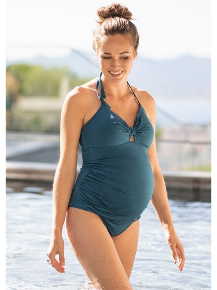 Těhotenské plavky petrolejové tankini