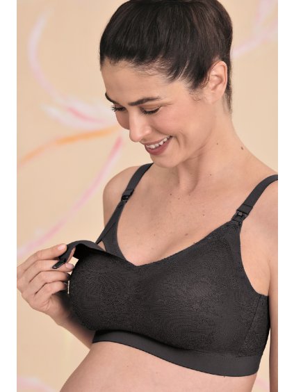 Kojicí podprsenka bez kostic černá Lace Essential
