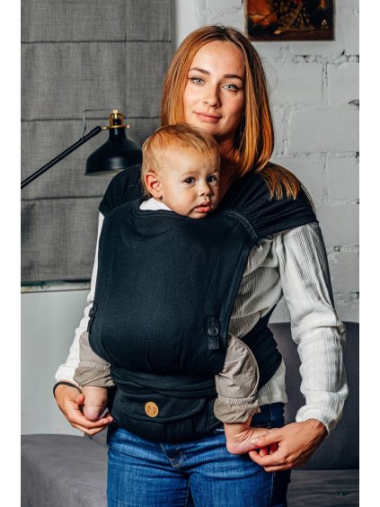 Nosítko LennyHybrid Half Buckle LITTLE HERRINGBONE EBONY BLACK