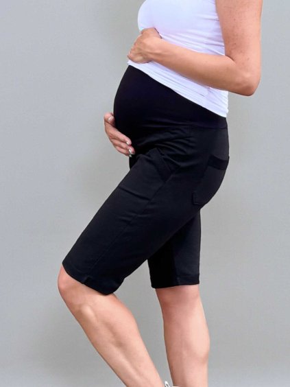 těhotenské kraťasy černé