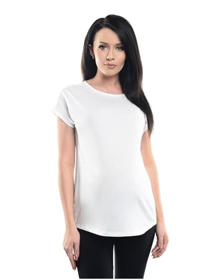 Těhotenské tričko bílé bavlněné