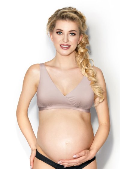 Noční kojící podprsenka pudrová Lilly