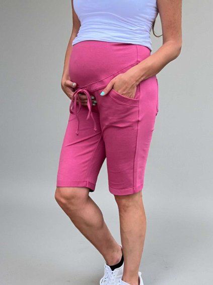 těhotenské kraťasy růžové