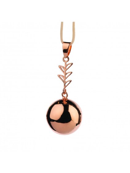 Těhotenská rolnička FANTASY Rose gold leaf