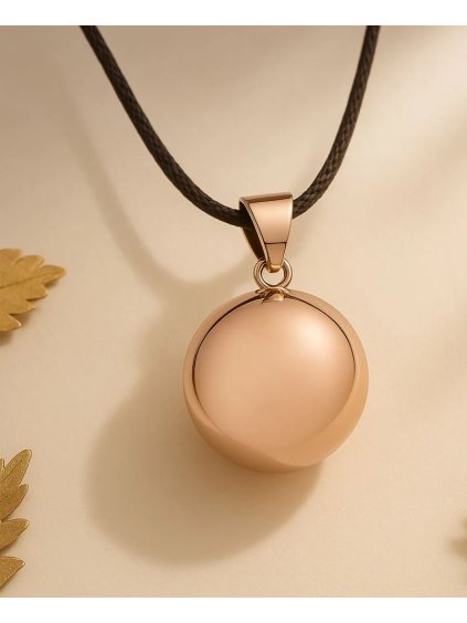 Těhotenská bola Glossy Rose Gold Cache Coeur