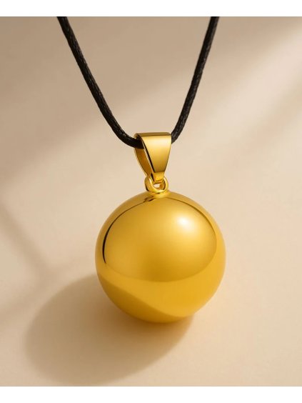 Těhotenská bola zlatá Glossy Gold