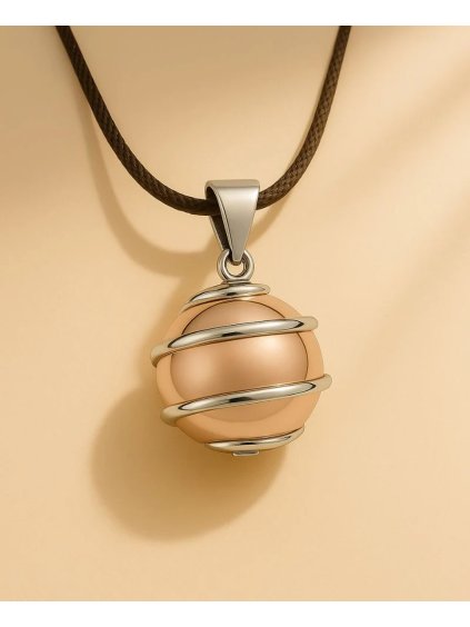 Těhotenská bola Twist Rhodium Rose Gold Cache Coeur