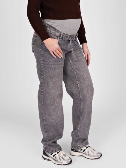 Široké těhotenské džíny kate šedé