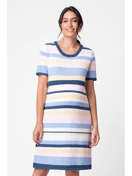 Těhotenské a kojicí šaty pruhované