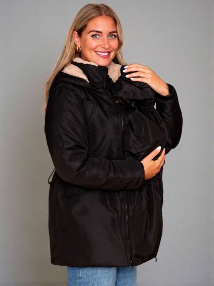 zimní těhotenská bunda černá 3v1