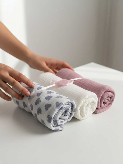 plenky pro miminko mušelín holčička