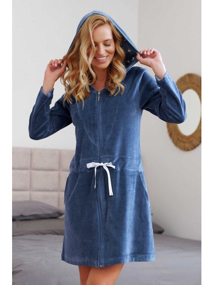 těhotenský župan modrý