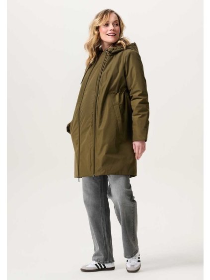 zimní těhotenská bunda juve olivová