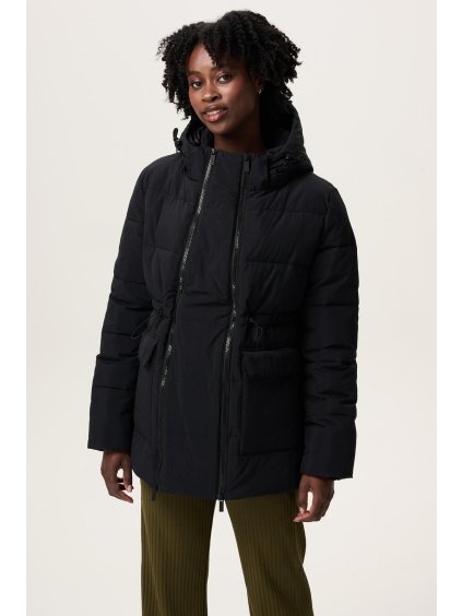 Zimní těhotenská bunda černá krátká