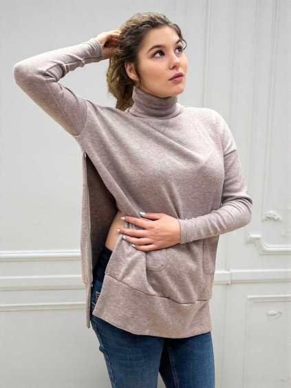 kojicí svetr cecelia taupe melange 3v1