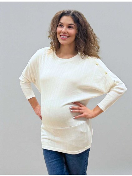 těhotenský svetr bílý ecru 3v1