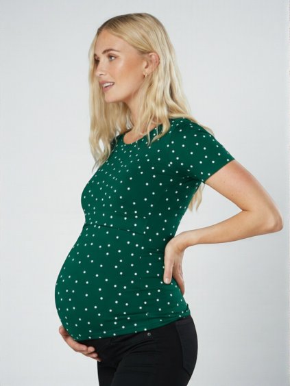 těhotenské tričko zelené forest 3v1