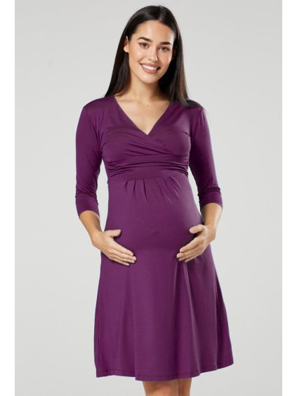Těhotenské šaty fialové