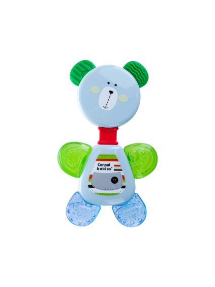 Chladící kousátko s chrastítkem medvídek modrý