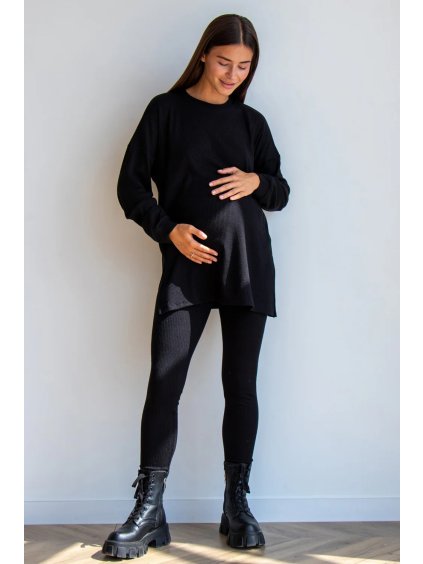 Těhotenský domácí komplet černý