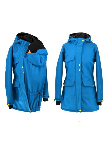 softshellový nosicí kabát modrý petrolej