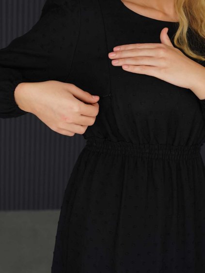 kojicí šaty černé dlouhý rukáv