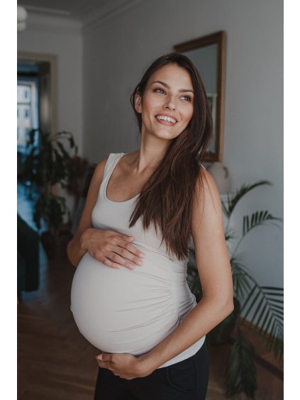 Těhotenské tílko béžové