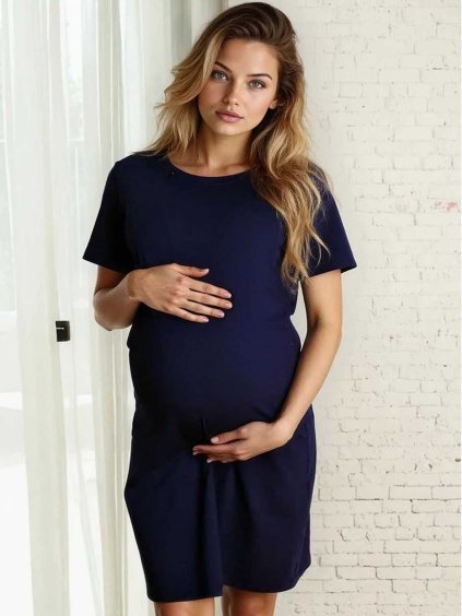 těhotenská košile tmavě modrá kojicí