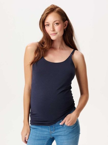 těhotenské tílko tmavě modré kojicí